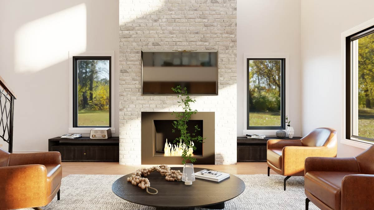 Plan 135192GRA: Barndominium with Front-Entry Garage and 2-Story Great Room - Image #8 - Barndominium, Country, Rustic, Southern, Vacation