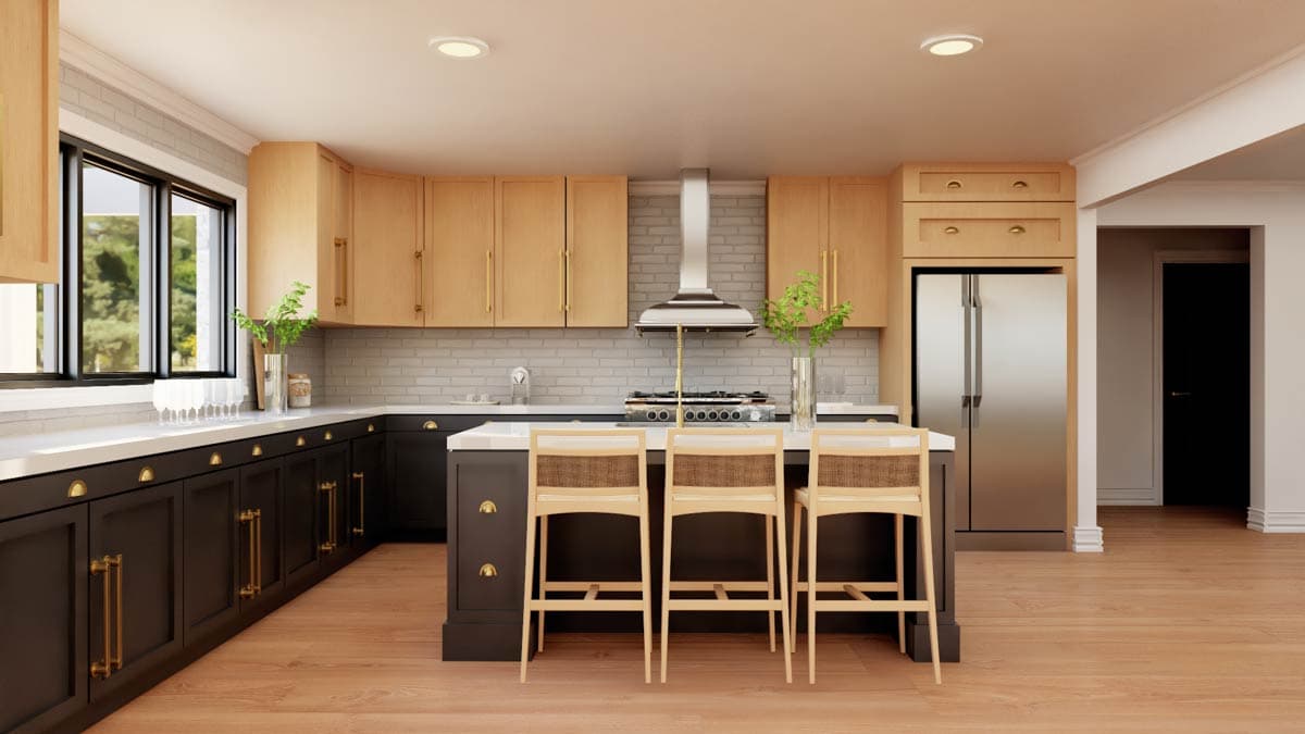 Plan 135192GRA: Barndominium with Front-Entry Garage and 2-Story Great Room - Image #11 - Barndominium, Country, Rustic, Southern, Vacation