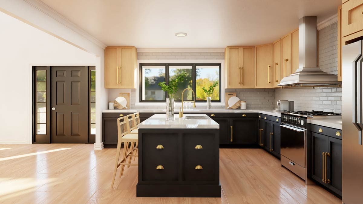 Plan 135192GRA: Barndominium with Front-Entry Garage and 2-Story Great Room - Image #15 - Barndominium, Country, Rustic, Southern, Vacation