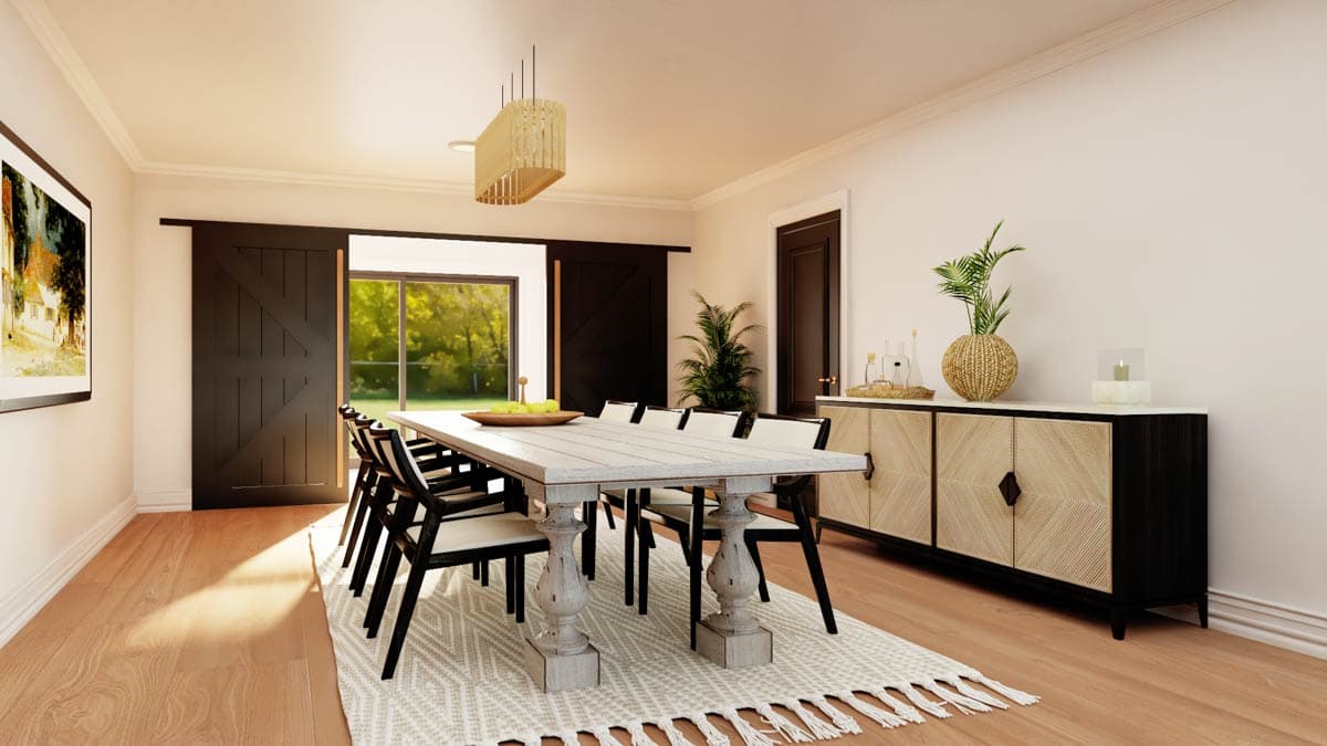 Plan 135192GRA: Barndominium with Front-Entry Garage and 2-Story Great Room - Image #16 - Barndominium, Country, Rustic, Southern, Vacation