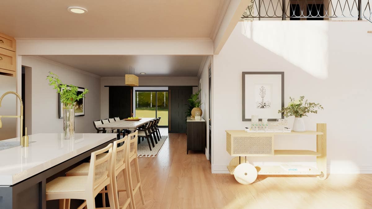 Plan 135192GRA: Barndominium with Front-Entry Garage and 2-Story Great Room - Image #13 - Barndominium, Country, Rustic, Southern, Vacation