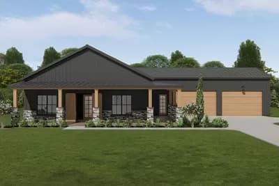 3-Bed Barndominium Plan with 4-Car Garage / Shop - 2381 Sq Ft