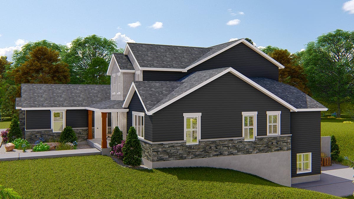 Plan 61395UT: Exclusive Transitional Two-story Home Plan with Main-level Owner's Suite - Image #7 - Craftsman, Mountain, Northwest