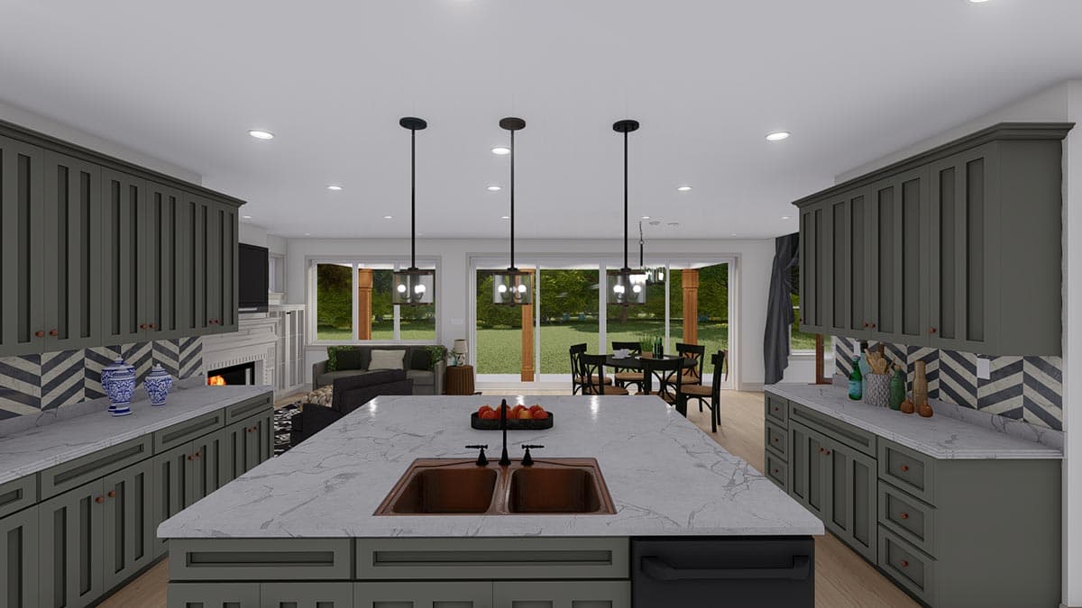 Plan 61395UT: Exclusive Transitional Two-story Home Plan with Main-level Owner's Suite - Image #25 - Craftsman, Mountain, Northwest