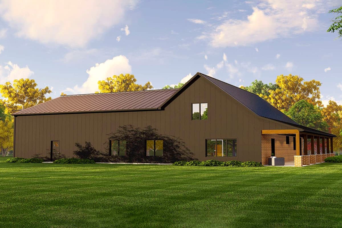 Plan 135196GRA: 4 Bed 4100 Square Foot Barndo-style House Plan with RV Garage and Man Cave - Image #4