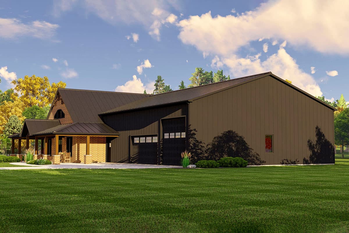 Plan 135196GRA: 4 Bed 4100 Square Foot Barndo-style House Plan with RV Garage and Man Cave - Image #5