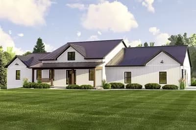 One-Story 3-Bed House Plan Under 2500 Square Feet with Drive-Under Garage