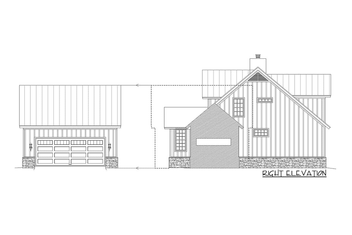Plan 680037VR: 3-Bed Modern Farmhouse Plan Under 1900 Square Feet with Wraparound Porch - Image #5 - Country, Farmhouse, Modern Farmhouse, New American, Rustic
