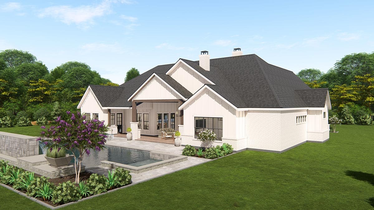 Plan 25427TF: New American House Plan with Guest Suite and Office - 4683 Sq Ft - Image #6 - Country, Craftsman, New American, Ranch, Transitional