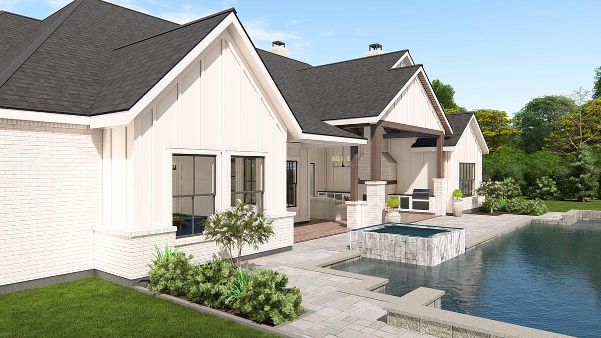 Plan 25427TF: New American House Plan with Guest Suite and Office - 4683 Sq Ft - Image #10 - Country, Craftsman, New American, Ranch, Transitional