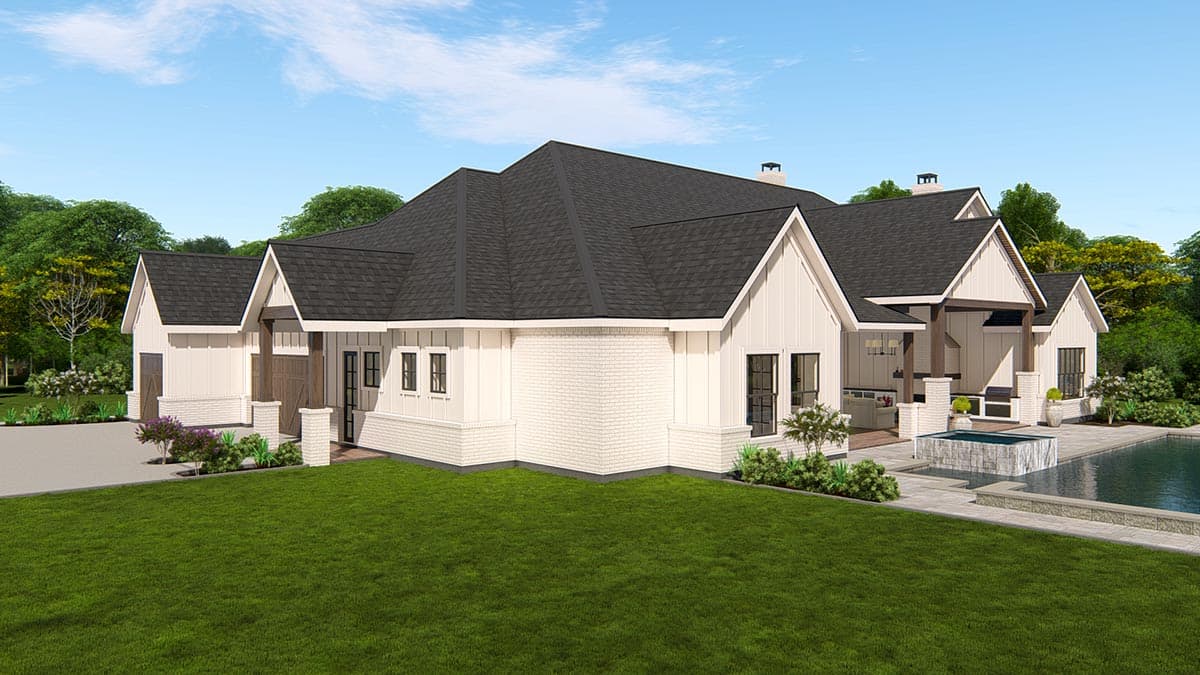 Plan 25427TF: New American House Plan with Guest Suite and Office - 4683 Sq Ft - Image #11 - Country, Craftsman, New American, Ranch, Transitional