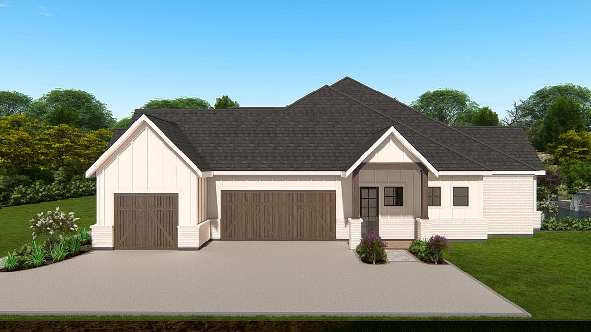 Plan 25427TF: New American House Plan with Guest Suite and Office - 4683 Sq Ft - Image #12 - Country, Craftsman, New American, Ranch, Transitional