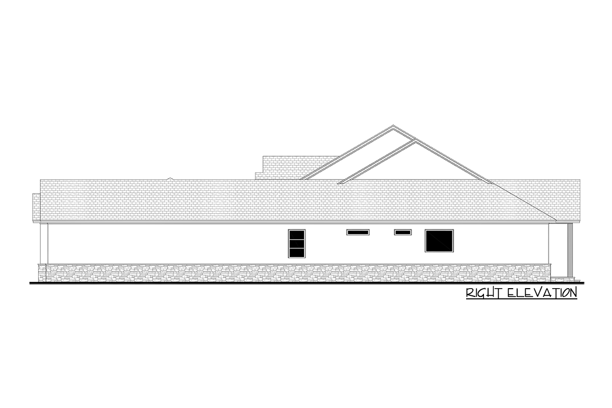 Plan 51930HZ: One-Story Transitional House Plan with 3 Bedrooms and a Golf Cart Garage - Image #7 - Country, Hill Country, New American, Ranch, Transitional
