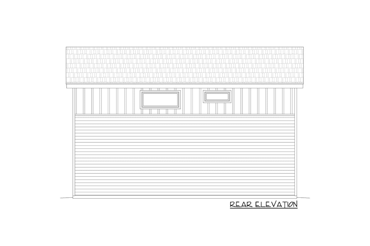 Plan 680039VR: Contemporary Garage Under 1000 Square Feet with 2-Bed Apartment Above - Image #4 - Contemporary, Modern