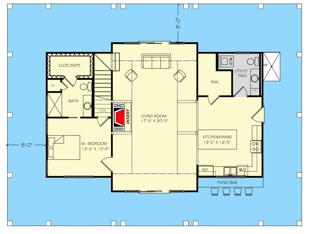 Plan 77649FB: Country Farmhouse Home Plan with 360 Degree Wraparound Porch - 2211 Sq Ft - Floor Plan - Main Level - Country, Farmhouse, Southern, Traditional
