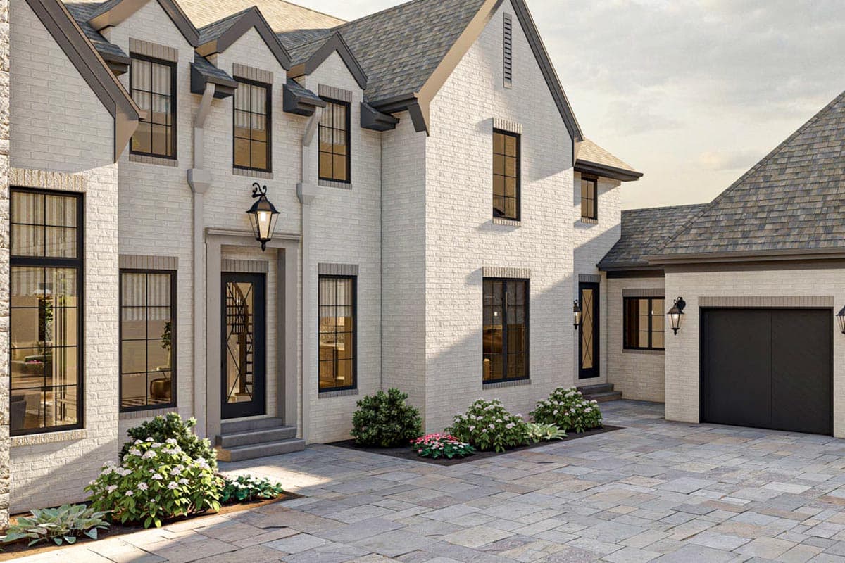 Plan 623157DJ: 5-Bed Transitional Home Plan Under 5500 Square Feet with Courtyard Parking for 6 Cars - Image #9 - Contemporary, Country, European, Southern, Transitional