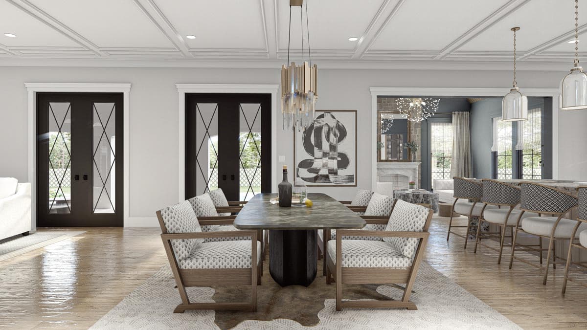 Plan 623157DJ: 5-Bed Transitional Home Plan Under 5500 Square Feet with Courtyard Parking for 6 Cars - Image #19 - Contemporary, Country, European, Southern, Transitional