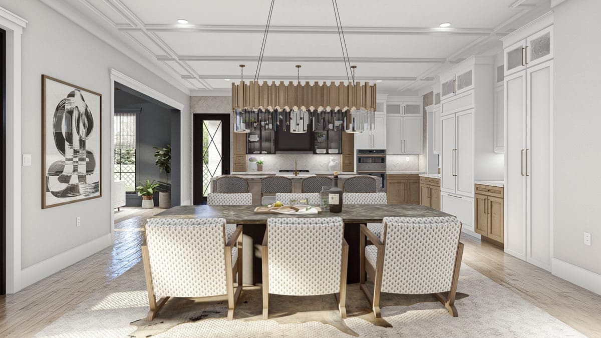 Plan 623157DJ: 5-Bed Transitional Home Plan Under 5500 Square Feet with Courtyard Parking for 6 Cars - Image #20 - Contemporary, Country, European, Southern, Transitional