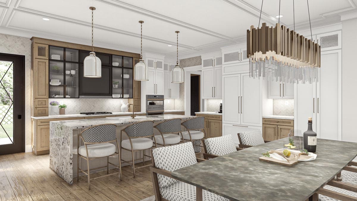 Plan 623157DJ: 5-Bed Transitional Home Plan Under 5500 Square Feet with Courtyard Parking for 6 Cars - Image #23 - Contemporary, Country, European, Southern, Transitional