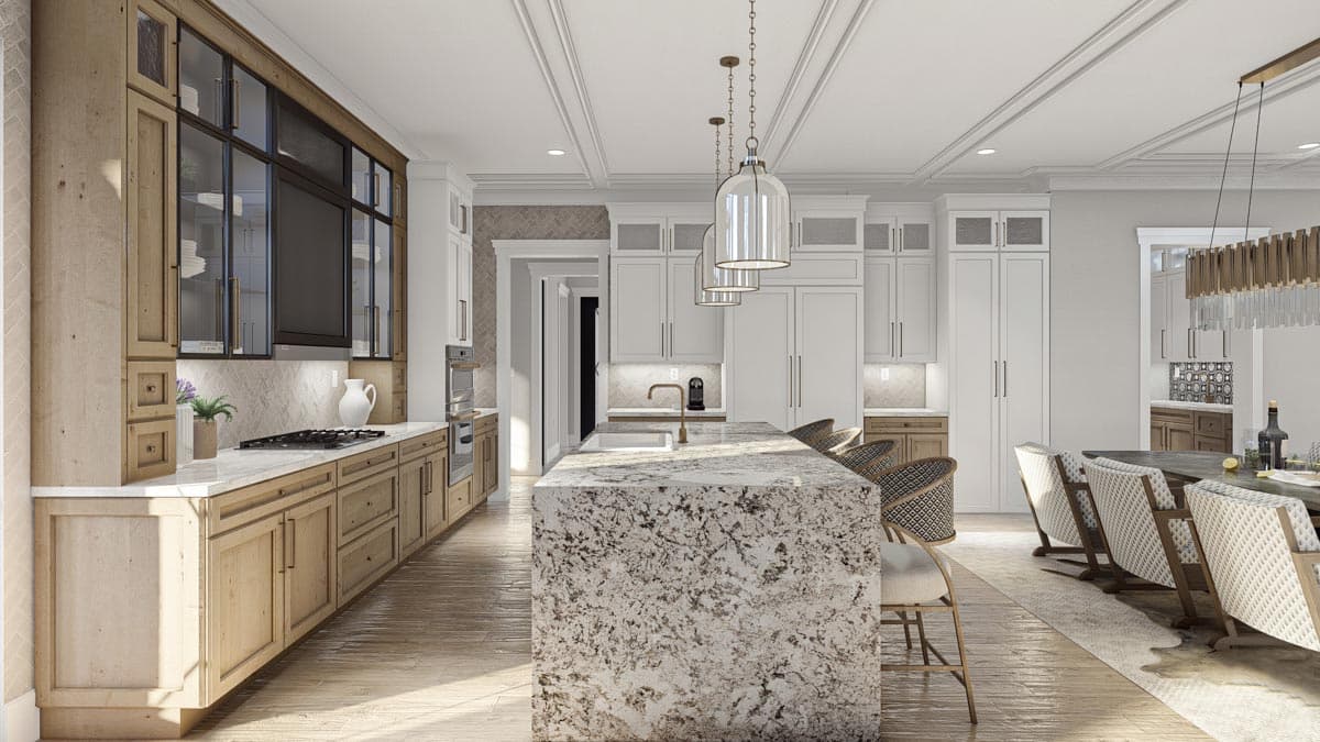 Plan 623157DJ: 5-Bed Transitional Home Plan Under 5500 Square Feet with Courtyard Parking for 6 Cars - Image #24 - Contemporary, Country, European, Southern, Transitional