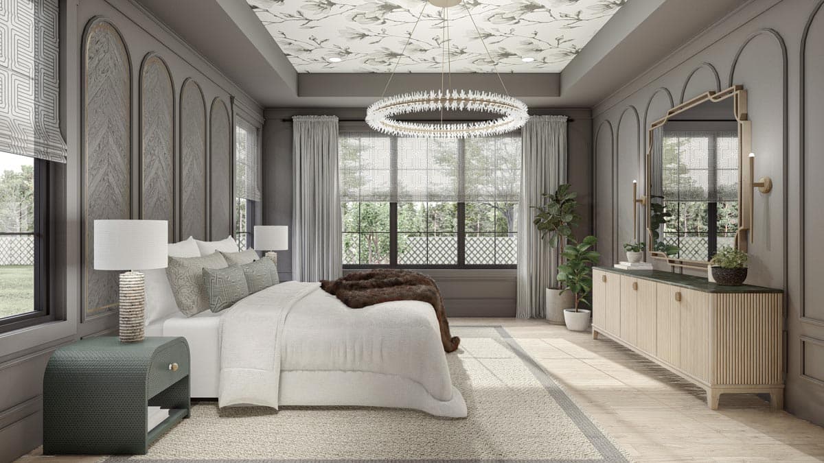 Plan 623157DJ: 5-Bed Transitional Home Plan Under 5500 Square Feet with Courtyard Parking for 6 Cars - Image #28 - Contemporary, Country, European, Southern, Transitional