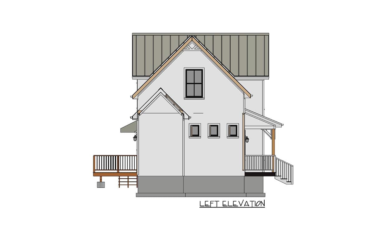 Plan 430823SNG: 1121 Square Foot Farmhouse Cottage with 3 Bedrooms - Image #12 - Cottage, Country, Farmhouse, Modern Farmhouse, New American