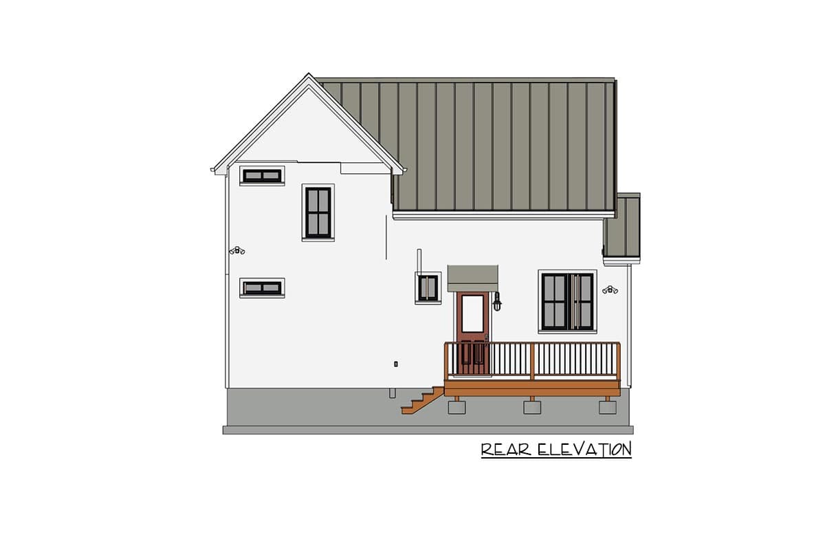 Plan 430823SNG: 1121 Square Foot Farmhouse Cottage with 3 Bedrooms - Image #13 - Cottage, Country, Farmhouse, Modern Farmhouse, New American