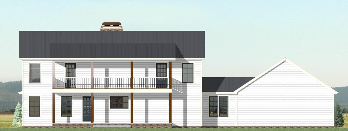 Plan 77652FB: 3-Bed Farmhouse Plan with 10'-Deep Wraparound Porch - Image #9 - Barndominium, Country, Modern Farmhouse, New American