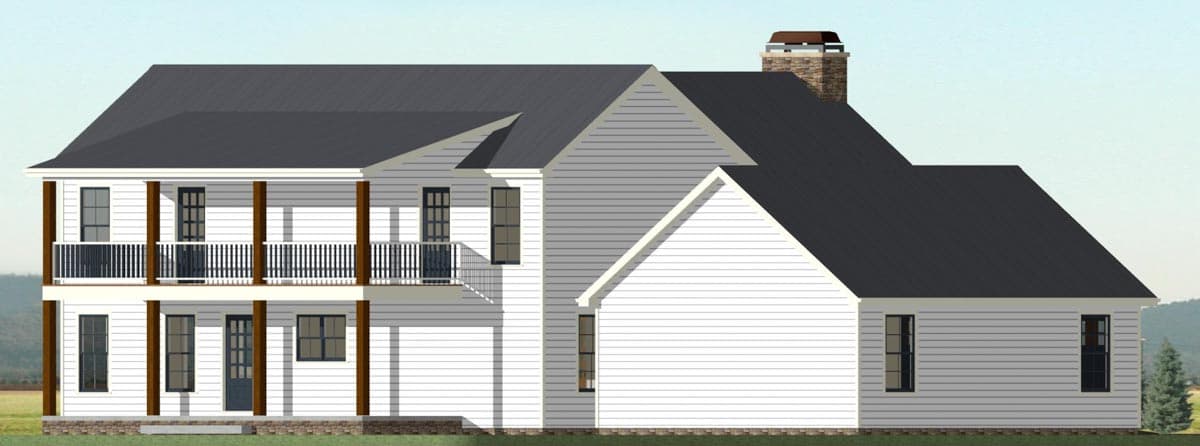 Plan 77652FB: 3-Bed Farmhouse Plan with 10'-Deep Wraparound Porch - Image #10 - Barndominium, Country, Modern Farmhouse, New American