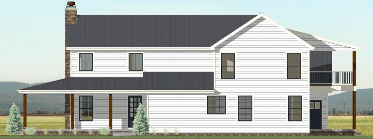Plan 77652FB: 3-Bed Farmhouse Plan with 10'-Deep Wraparound Porch - Image #11 - Barndominium, Country, Modern Farmhouse, New American