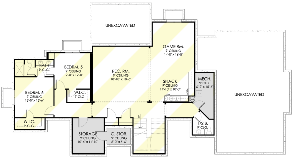 Plan 490076NAH: Transitional Home Plan with 4000 Square Feet of Living Space Across Two Floors - Floor Plan - Optional Lower Level - European, Transitional