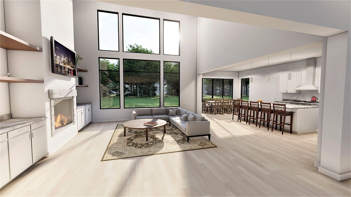 Plan 490076NAH: Transitional Home Plan with 4000 Square Feet of Living Space Across Two Floors - Image #15 - European, Transitional
