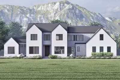 Transitional Home Plan with 4000 Square Feet of Living Space Across Two Floors