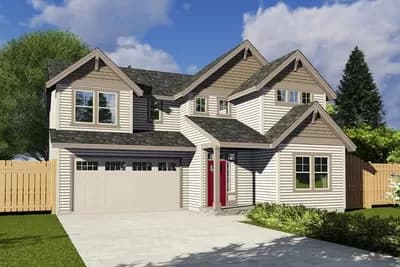 Expanded 4-Bed New American Home Plan with Over 1800 Square Feet of Living Area
