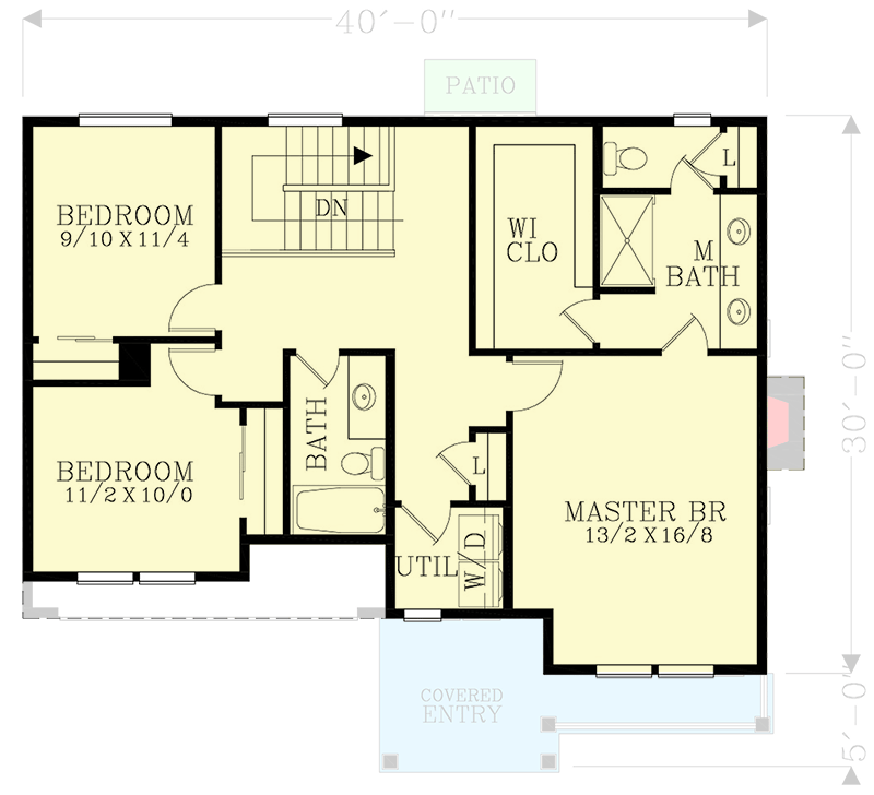 Plan 28011J: New American Craftsman Plan with 3 Upstairs Bedroom and a 2-Car Garage with Storage - Floor Plan - 2nd Floor - Craftsman, New American