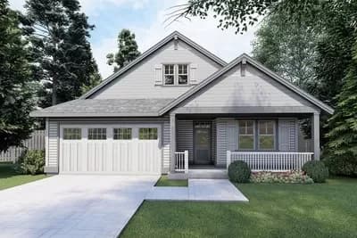Craftsman Rambler Under 1900 Square Feet with Flex Room