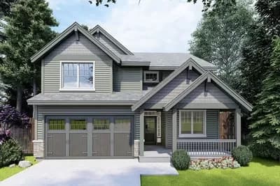 Craftsman Home Plan with 4 to 6 Bedrooms Just Over 2500 Square Feet