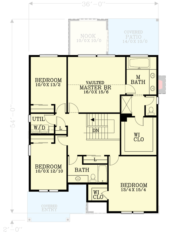 Plan 28018J: 2500 Square Foot Craftsman Home Plan with Home Office Potential - Floor Plan - 2nd Floor - Craftsman, Northwest