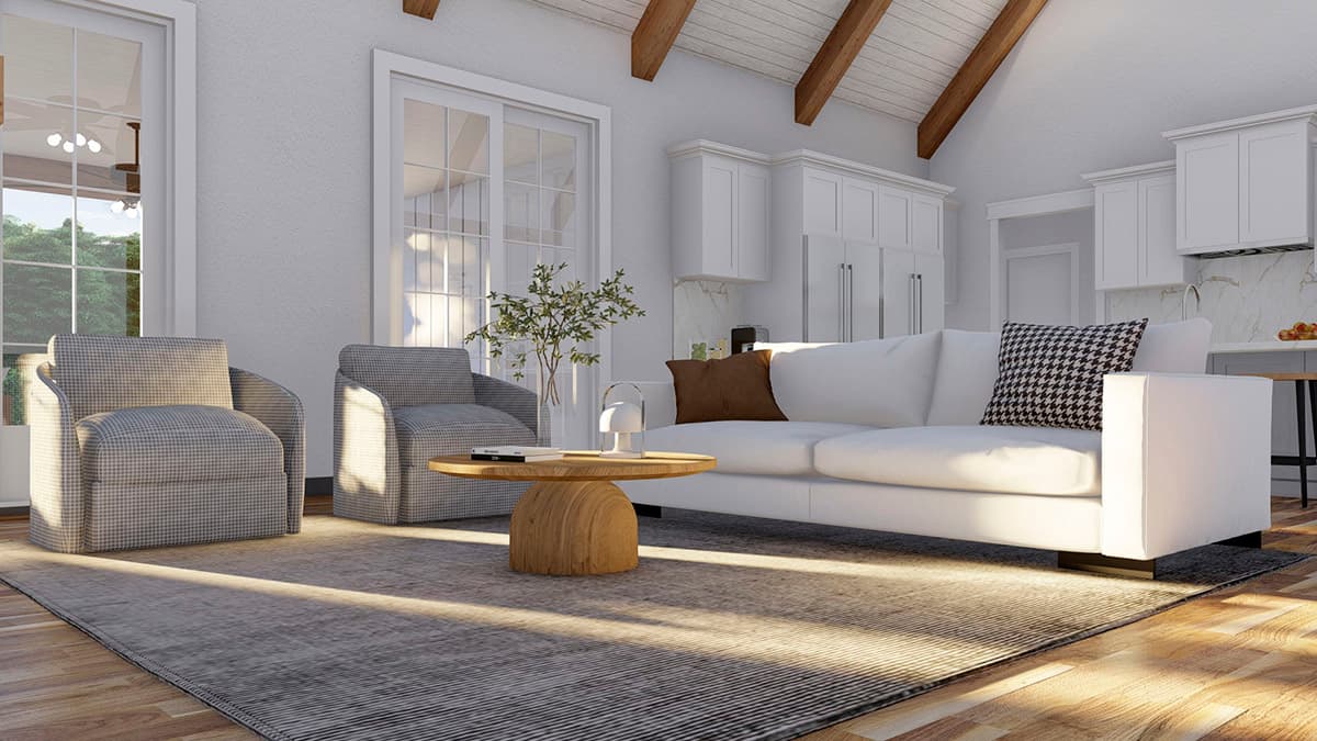 Plan 70827MK: Rustic 2400 Square Foot 3-Bed Ranch Home Plan with Home Office  - Image #6 - New American, Ranch, Traditional