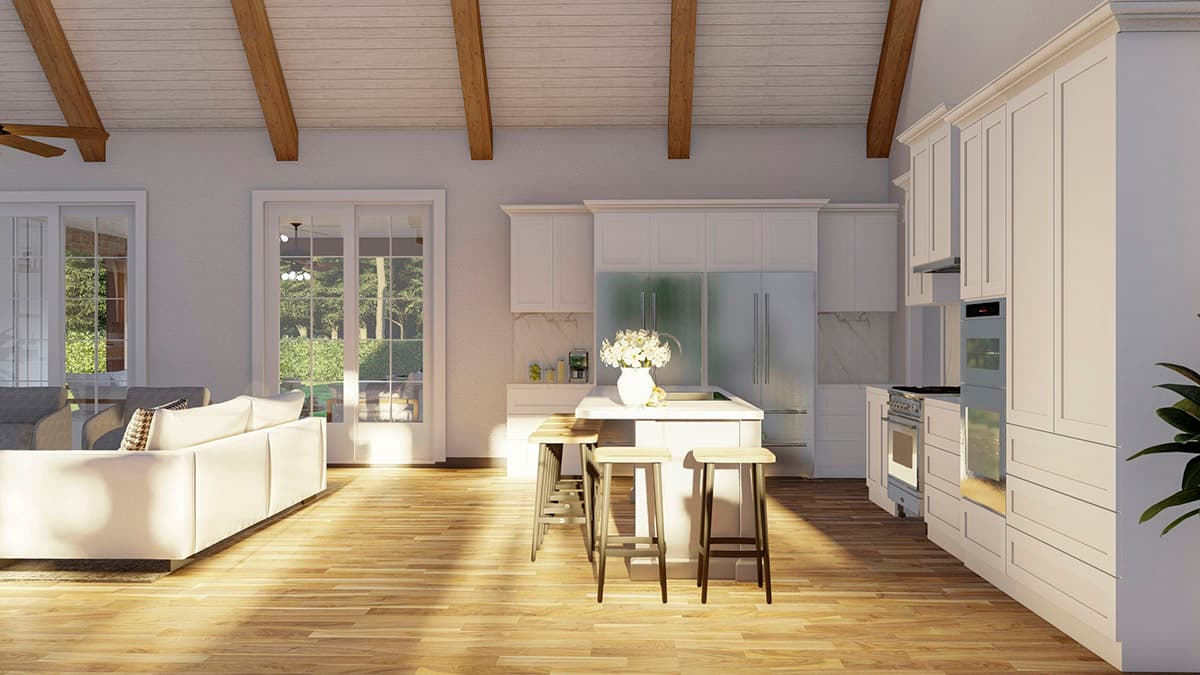 Plan 70827MK: Rustic 2400 Square Foot 3-Bed Ranch Home Plan with Home Office  - Image #8 - New American, Ranch, Traditional