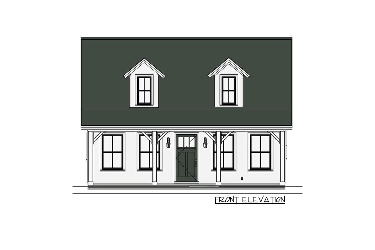 Plan 430824SNG: 950 Square Foot Country Home Plan with Rocking Chair Porch - Image #13 - Cabin, Country, Farmhouse, Rustic, Traditional