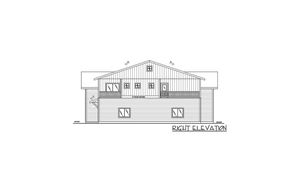 Plan 35556GH: 3200 Square Foot Shouse Plan with 2400 Square Foot Shop Plus a 3-Car Garage - Image #5 - Barndominium, Country, Rustic