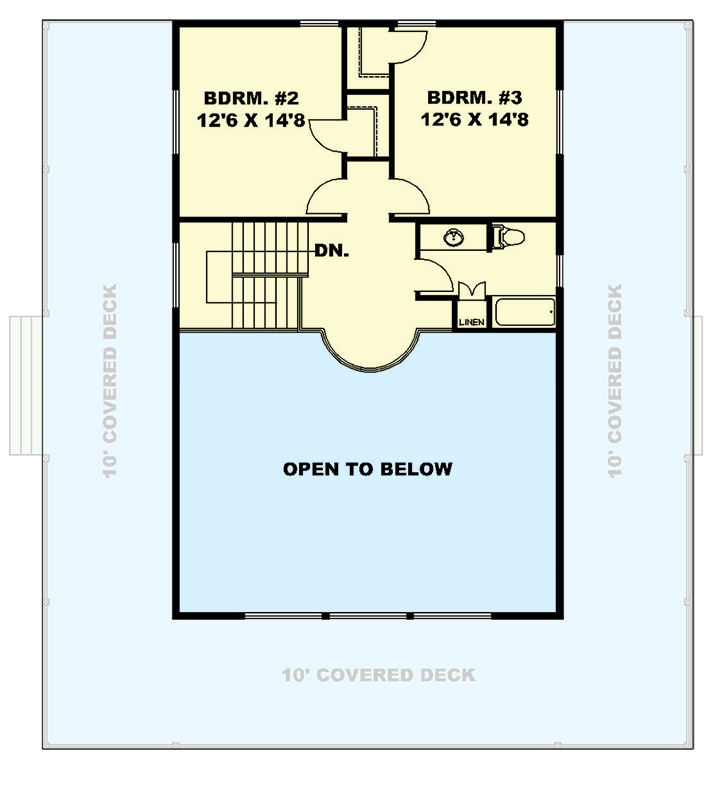 Plan 35564GH: Mountain Country House Plan with Drive-Under Garage and Shop - 2113 Sq Ft - Floor Plan - 2nd Floor - Country, Craftsman, Mountain, Rustic