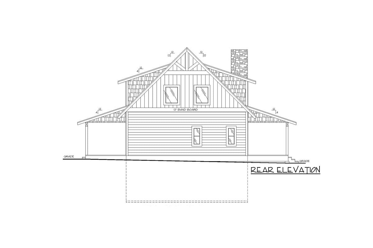 Plan 35564GH: Mountain Country House Plan with Drive-Under Garage and Shop - 2113 Sq Ft - Image #4 - Country, Craftsman, Mountain, Rustic