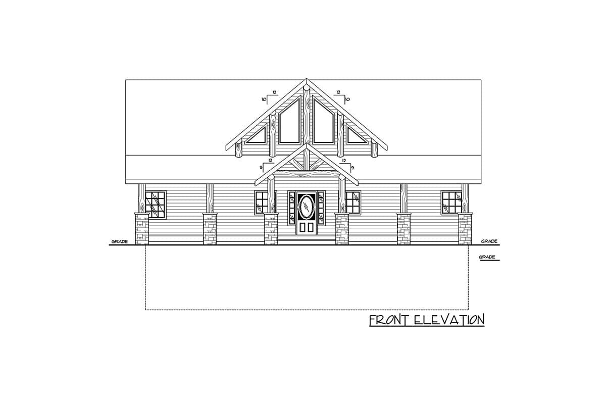 Plan 35570GH: 3-Bed Mountain Craftsman with 2-Car Drive-Under Garage ...