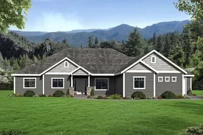2500 Square Foot 4-Bed House Plan with 3-Car Split Garage
