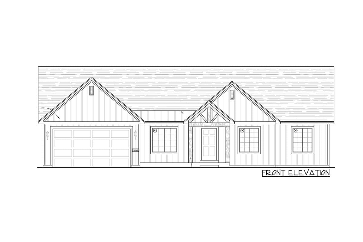 Plan 849008PGE: One-Story Traditional Ranch with 3 Beds Under 1700 Square Feet - Image #7 - Ranch, Traditional