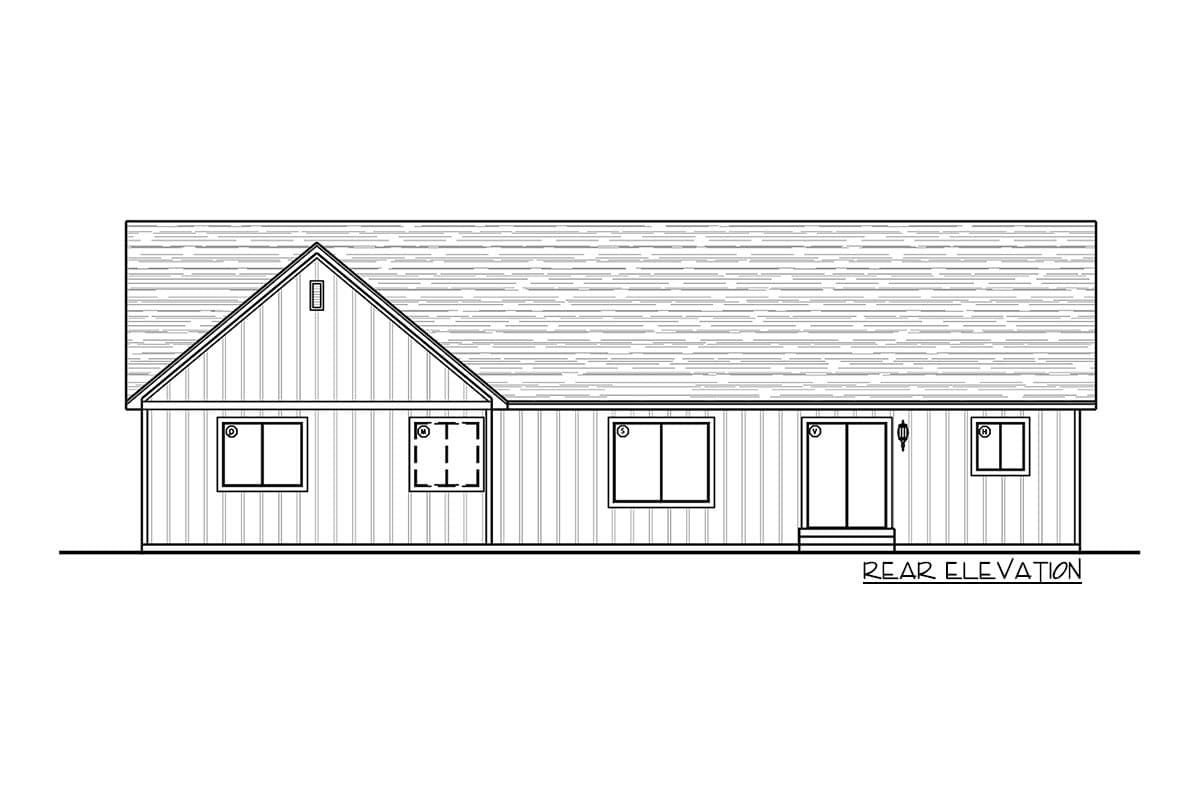 Plan 849008PGE: One-Story Traditional Ranch with 3 Beds Under 1700 Square Feet - Image #9 - Ranch, Traditional