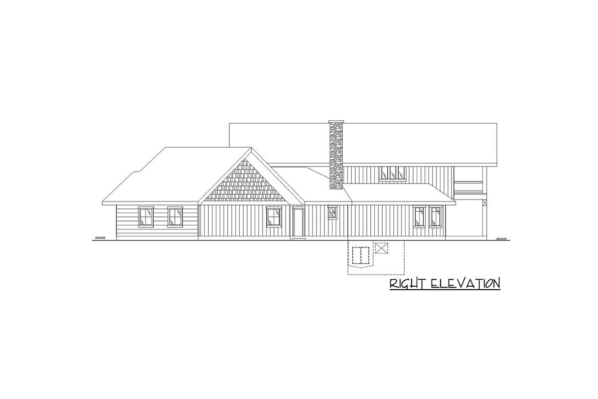 Plan 350000GH: 5600 Square Foot Mountain Craftsman with Angled 2-Car Garage and Upstairs Rec Room - Image #5 - Craftsman, Mountain, Rustic