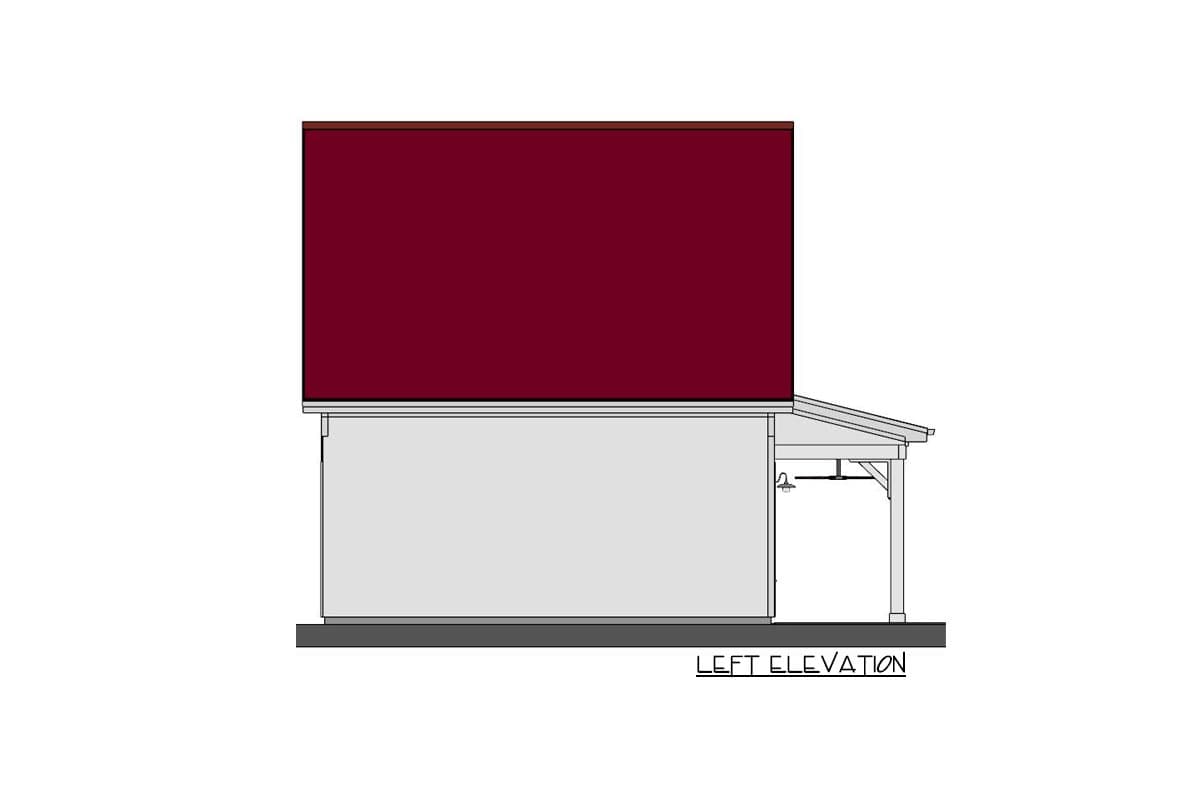 Plan 430825SNG: 750 Square Foot Farmhouse-style ADU with 2-Story Living Room - Image #20 - Cottage, Country, Farmhouse, Traditional